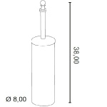 Gedy Allpe Perla Szczotka WC chrom PE020