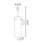 Gedy Allpe Perla Szczotka WC Ścienna bronze PE220BR