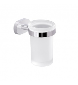 Gedy Bernina Kubeczek z uchwytem ścienny chrom/szkło satynowe BE10 W MAGAZYNIE!!