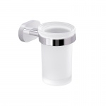 Gedy Bernina Kubeczek z uchwytem ścienny chrom/szkło satynowe BE10 W MAGAZYNIE!!