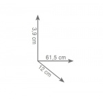 Gedy Colorado Półka 60 cm Ścienna biały/chrom 6919