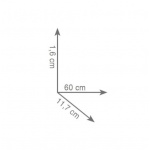 Gedy Kansas Półka 60 cm Ścienna biały/chrom 3819
