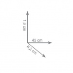 Gedy Kansas Reling 45 cm Ścienny chrom 3821/45