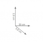 Gedy Kent Reling 30 cm Ścienny chrom 5521/30