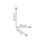 Gedy Kent Reling 60 cm Ścienny chrom 5521/60