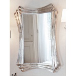 Gentry Home Aline lustro 90x70 cm wykończenie Tiffany Silver 10-032