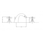 Gentry Home Ascot bateria bidetowa 3-otworowa chrom 8790