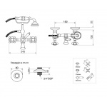 Gentry Home Berkeley bateria wannowa ścienna chrom 8360