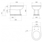 Gentry Home Claremont miska stojąca biała 2209