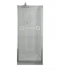 Gentry Home drzwi do wnęki mocowanie lewe z dekorem Greek 70 cm chrom 10060