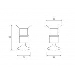 Gentry Home Ivy Kubek ceramiczny na szczoteczki stojący Chrom 10723