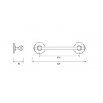 Gentry Home Ivy Reling na reczniki 42,5 cm Chrom 10750