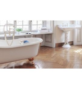 Gentry Home Jasmine wanna 154x76,5 cm żeliwna biała 9152.103