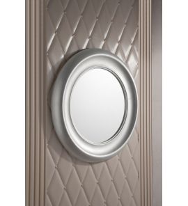 Gentry Home Moon lustro 75x75 cm wykończenie Silver leaf 3111