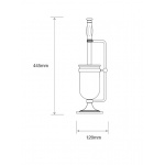 Gentry Home Queen szczotka WC stojąca chrom 10265