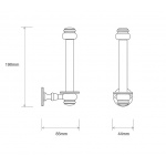  Gentry Home Queen Uchwyt na zapasowy papier toaletowy Chrom 10225 NA MAGAZYNIE!!