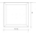 Gentry Home River lustro 90x90 cm wykończenie Black mat lacquer 3103