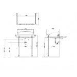 Gentry Home Victorian konsola pod umywalkę podgrzewana chrom 9098