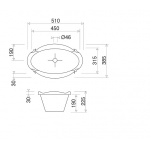 Gentry Home Victorian umywalka wpuszczana w blat 51x38,5 cm biała 2012