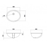Gentry Home Victorian umywalka podblatowa 53,6x43,8 cm Biała 2010