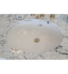 Gentry Home Victorian umywalka podblatowa 53,6x43,8 cm Biała 2010