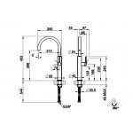 Gessi 316 Bateria kuchenna z obrotową wylewką Steel Brushed 60016.239