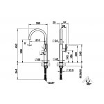 Gessi 316 Bateria kuchenna z obrotową wylewką Steel Brushed 60020.239