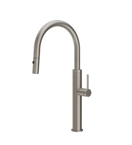Gessi 316 Bateria kuchenna z obrotową i wyciąganą wylewką Steel Brushed 60022.239