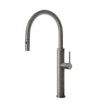 Gessi 316 Bateria kuchenna z obrotową i wyciąganą wylewką Steel Brushed 60024.239