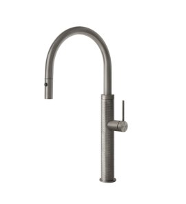 Gessi 316 Bateria kuchenna z obrotową i wyciąganą wylewką Steel Brushed 60026.239