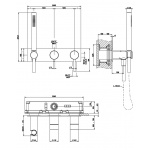 Gessi 316 Bateria natryskowa podtynkowa Steel Brushed 54038.239 / 54038239