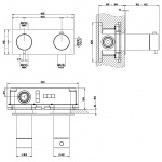 Gessi 316 Bateria Natryskowa element zewnętrzny Steel Brushed 54034.239 / 54034239
