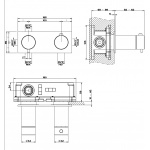 Gessi 316 Bateria Natryskowa element zewnętrzny Steel Brushed 54036.239 / 54036239