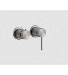 Gessi 316 Bateria prysznicowa ścienna z dwoma wyjściami element zewnętrzny steel brushed 54077.239