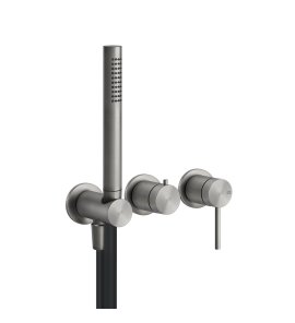 Gessi 316 Bateria prysznicowa ścienna element zewnętrzny steel brushed 54039.239
