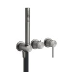 Gessi 316 Bateria prysznicowa ścienna element zewnętrzny steel brushed 54039.239
