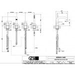 Gessi 316 Bateria wannowa czterootworowa Steel Brushed 54037.239 / 54037239