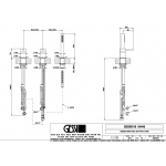 Gessi 316 Bateria wannowa trzyotworowa Steel Brushed 54043.239 / 54043239