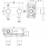 Gessi 316 Bateria Wannowo-Natryskowa element zewnętrzny Steel Brushed 54079.239 / 54079239