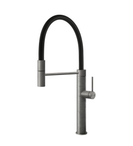 Gessi 316 Bateria kuchenna jednouchwytowa 1-otworowa Steel Brushed 60012.239