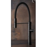 Gessi 316 Bateria kuchenna jednouchwytowa 1-otworowa Black Metal Brushed 60012.707