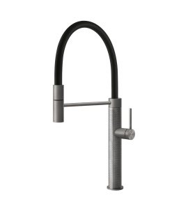 Gessi 316 Bateria kuchenna jednouchwytowa 1-otworowa Steel Brushed 60014.239