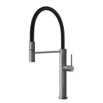 Gessi 316 Bateria kuchenna jednouchwytowa 1-otworowa Steel Brushed 60014.239