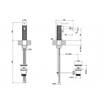 Gessi 316 Cesello Bateria bidetowa jednouchwytowa Steel Brushed 54407.239 / 54407239