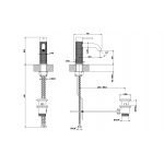 Gessi 316 Cesello Bateria umywalkowa jednouchwytowa z korkiem Steel Brushed 54401.239 / 54401239