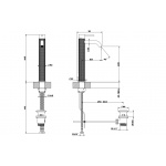 Gessi 316 Cesello Bateria umywalkowa jednouchwytowa z korkiem Steel Brushed 54404.239 / 54404239