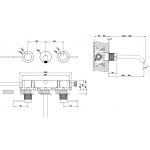 Gessi 316 Cesello Bateria umywalkowa podtynkowa element zewnętrzny Steel Brushed 54494.239 / 54494239