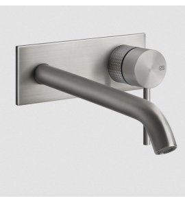 Gessi 316 Cesello Bateria umywalkowa ścienna element zewnętrzny steel brushed 54484.239
