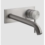Gessi 316 Cesello Bateria umywalkowa ścienna element zewnętrzny steel brushed 54484.239