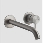 Gessi 316 Cesello Bateria umywalkowa ścienna element zewnętrzny steel brushed 54489.239